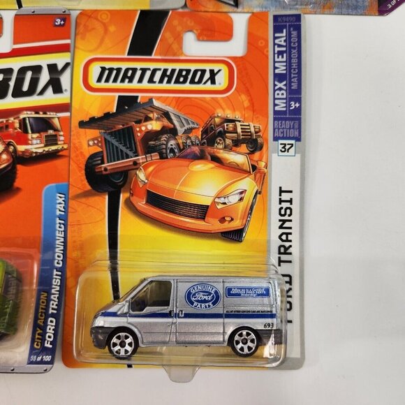 Matchbox Ford Transit Vans Taxi MBX Metal Diecast Cars Lot of 5 New MOC - Picture 3 of 16